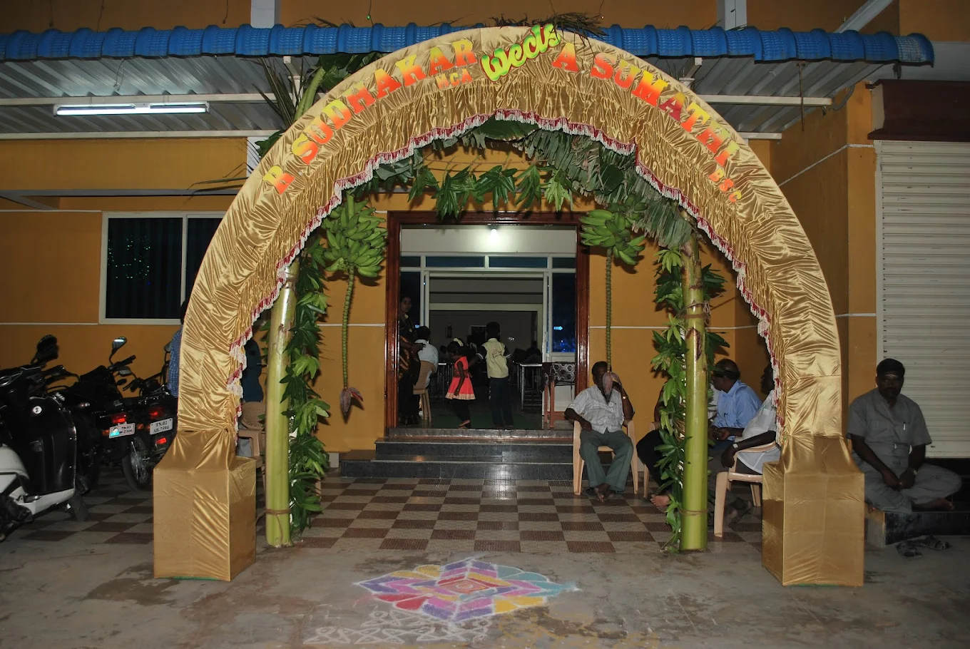 Wedding and reception setup at MAS Mahal